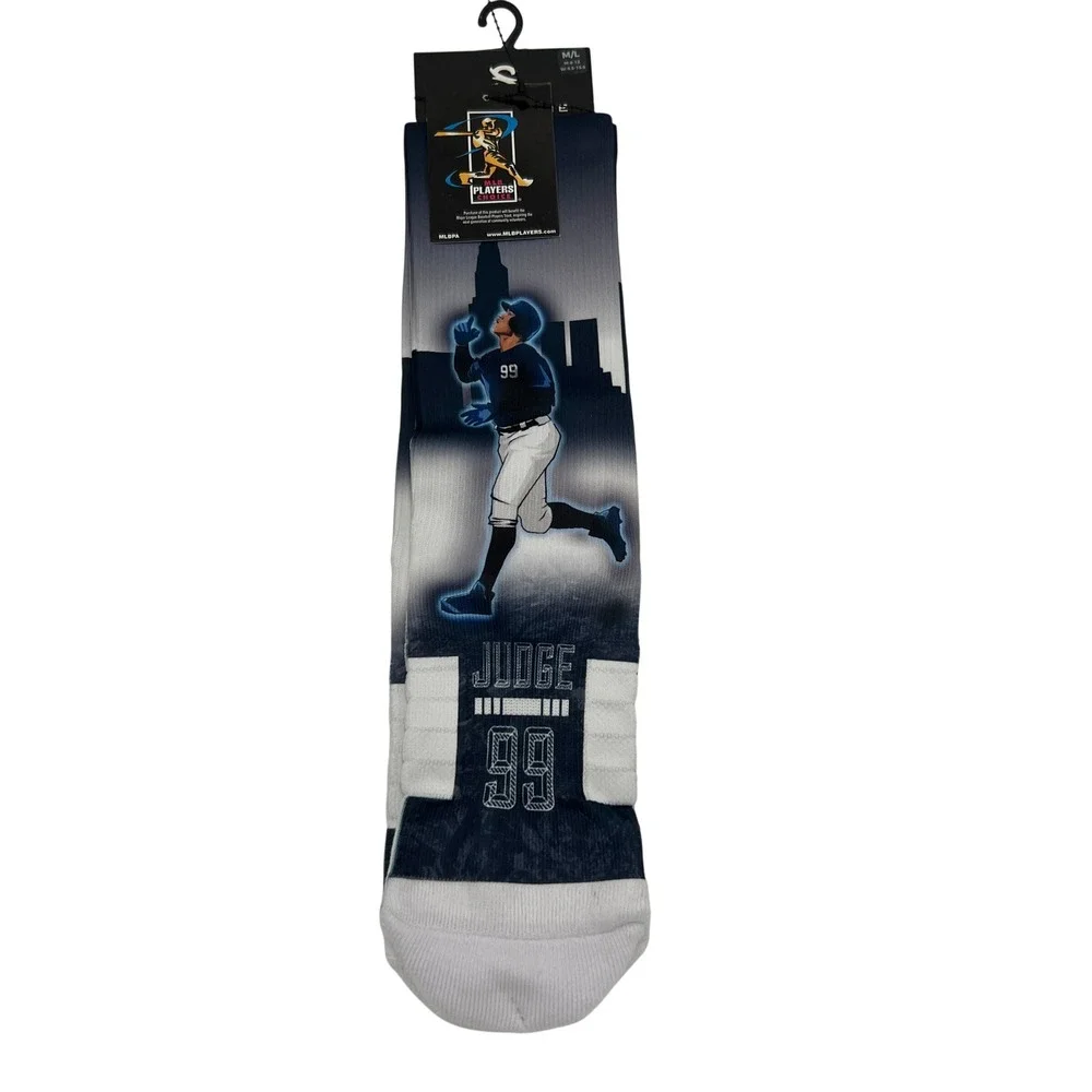 Strideline Aaron Judge New York Yankees‎ MLB Crew Socks Navy White Size M/L NWT